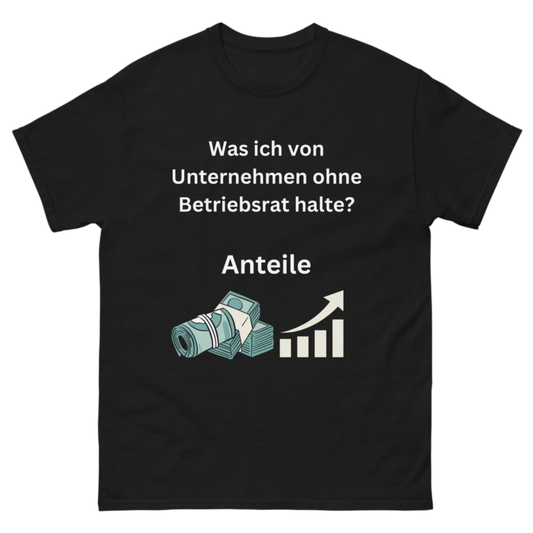 "Was ich von Unternehmen halte?" Shirt